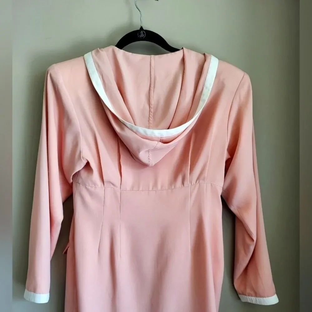 Chic Peach Hooded Jacket from Florence, Italy
